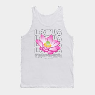 Outline lotus flower with text Tank Top